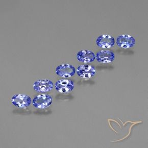 Pedras preciosas de Tanzanita Azul Violeta Intenso natural de 3.52 ct, oval, VVS-VS