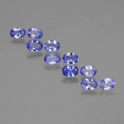 Pedras preciosas de tanzanita azul natural de 3,96 ct, corte oval, VVS-VS