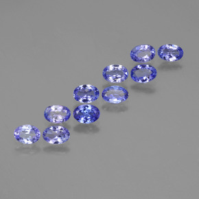 Pedras preciosas de tanzanita azul natural de 3,96 ct, corte oval, VVS-VS