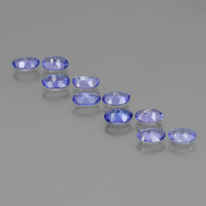 Pedras preciosas de tanzanita azul natural de 3,96 ct, corte oval, VVS-VS