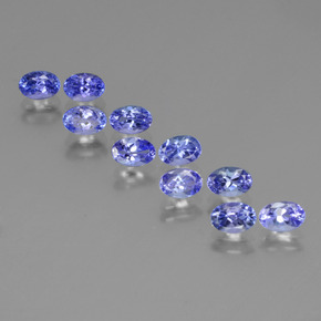 Pedras preciosas de tanzanita azul natural de 4,82 ct, corte oval, VVS-VS