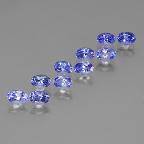 Pedras preciosas de tanzanita azul natural de 4,82 ct, corte oval, VVS-VS
