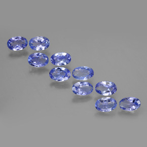 Pedras preciosas de tanzanita azul natural de 4,33 ct, corte oval, VVS-VS