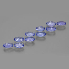 Pedras preciosas de tanzanita azul natural de 4,33 ct, corte oval, VVS-VS