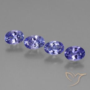 Pedras preciosas de Tanzanita Violeta Azul natural de 1.80 ct, oval, VS