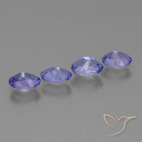 Pedras preciosas de Tanzanita Violeta Azul natural de 1.80 ct, oval, VS