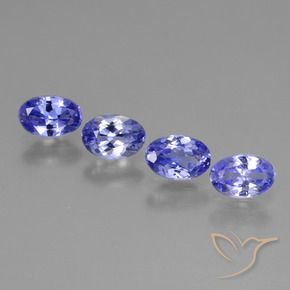 Pedras preciosas de Tanzanita Azul Violeta Intenso natural de 1.73 ct, oval, VS