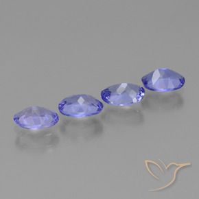 Pedras preciosas de Tanzanita Azul Violeta Intenso natural de 1.73 ct, oval, VS