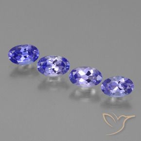 Pedras preciosas de Tanzanita Azul Violeta Intenso natural de 1.77 ct, oval, VS