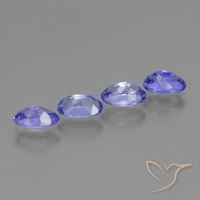 Pedras preciosas de Tanzanita Azul Violeta Intenso natural de 1.77 ct, oval, VS