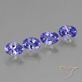 Pedras preciosas de Tanzanita Azul Violeta Intenso natural de 2.04 ct, oval, VS