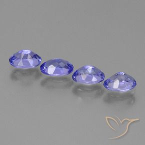 Pedras preciosas de Tanzanita Azul Violeta Intenso natural de 2.04 ct, oval, VS