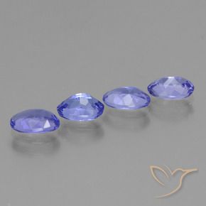 Pedras preciosas de Tanzanita Azul Violeta Intenso natural de 2.00 ct, oval, VS