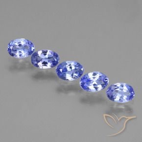 Pedras preciosas de Tanzanita Azul profundo natural de 1.87 ct, oval, VS