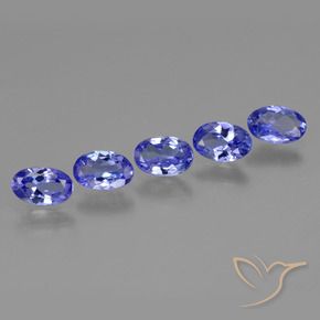 Pedras preciosas de Tanzanita Azul profundo natural de 2.19 ct, oval, VS