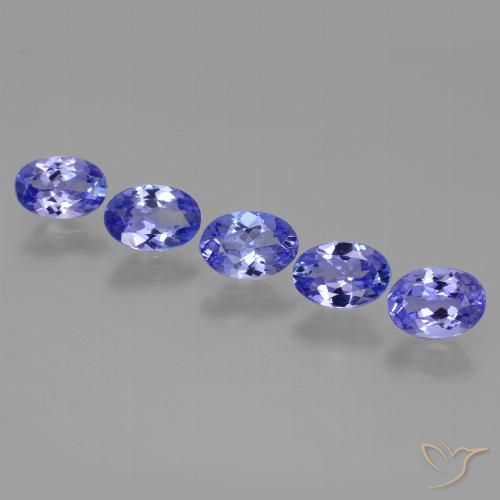 Pedras preciosas de tanzanita azul natural de 2,81 ct, corte oval, VS
