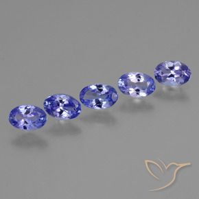 Pedras preciosas de Tanzanita Azul Violeta Intenso natural de 1.91 ct, oval, VS