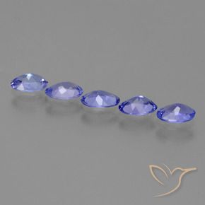 Pedras preciosas de Tanzanita Azul Violeta Intenso natural de 1.91 ct, oval, VS