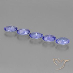 Pedras preciosas de Tanzanita Azul Violeta Intenso natural de 2.25 ct, oval, VS