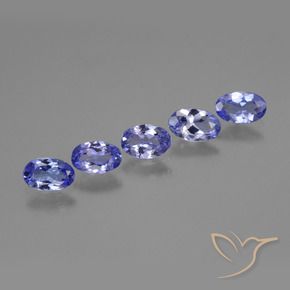 Pedras preciosas de Tanzanita Azul Violeta Intenso natural de 1.72 ct, oval, VS