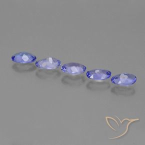 Pedras preciosas de Tanzanita Azul Violeta Intenso natural de 1.72 ct, oval, VS