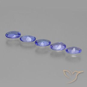 Pedras preciosas de Tanzanita Azul Violeta Intenso natural de 1.94 ct, oval, VS