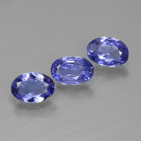 Pedras preciosas de Tanzanita Azul Violeta Intenso natural de 1.50 ct, Corte Oval, VS
