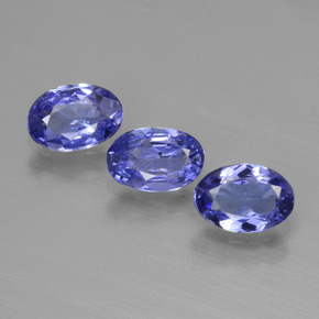 Pedras preciosas de Tanzanita Azul Violeta Intenso natural de 1.50 ct, Corte Oval, VS