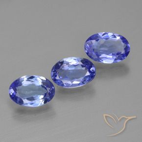 Pedras preciosas de Tanzanita Azul Violeta Intenso natural de 1.65 ct, oval, VS