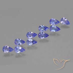 Pedras preciosas de Tanzanita Azul médio natural de 1.96 ct, Formato de pêra, VS