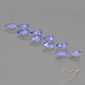 Pedras preciosas de Tanzanita Azul médio natural de 1.96 ct, Formato de pêra, VS