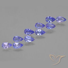 Pedras preciosas de Tanzanita Azul médio natural de 1.89 ct, Formato de pêra, VS