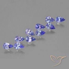 Pedras preciosas de Tanzanita Azul médio natural de 2.35 ct, Formato de pêra, VS