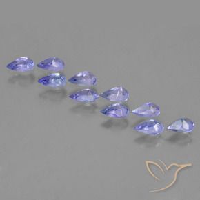 Pedras preciosas de Tanzanita Azul médio natural de 2.35 ct, Formato de pêra, VS