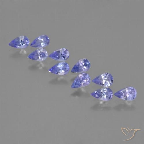 2.35ctw Natural Violeta Azul Tanzanita, Formato de pêra, VS