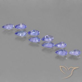 Pedras preciosas de Tanzanita Violeta Azul natural de 2.01 ct, Formato de pêra, VS