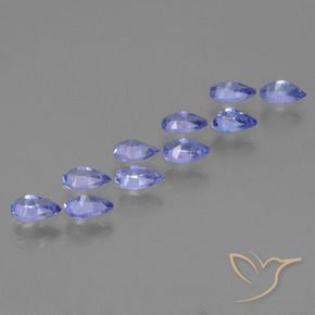 Pedras preciosas de Tanzanita Azul Violeta Intenso natural de 2.17 ct, Formato de pêra, VS