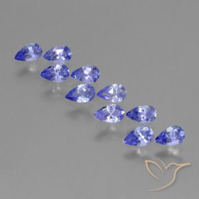 Pedras preciosas de Tanzanita Azul Violeta Intenso natural de 2.09 ct, Formato de pêra, VS