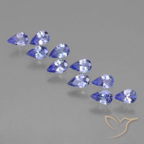 Pedras preciosas de Tanzanita Azul Violeta Intenso natural de 1.96 ct, Formato de pêra, VS