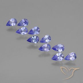 Pedras preciosas de Tanzanita Azul Violeta Intenso natural de 2.09 ct, Formato de pêra, VS