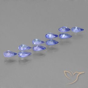 Pedras preciosas de Tanzanita Azul Violeta Intenso natural de 2.09 ct, Formato de pêra, VS