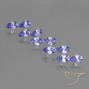 Pedras preciosas de Tanzanita Azul Violeta Intenso natural de 2.21 ct, Formato de pêra, VS