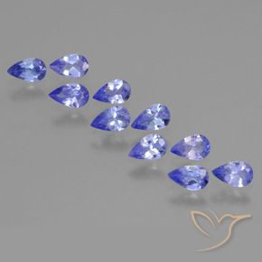Pedras preciosas de Tanzanita Azul elétrico natural de 1.99 ct, Formato de pêra, VS