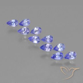 Pedras preciosas de Tanzanita Azul Violeta Intenso natural de 2.00 ct, Formato de pêra, VS