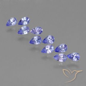 Pedras preciosas de Tanzanita Azul médio natural de 2.06 ct, Formato de pêra, VS