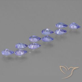Pedras preciosas de Tanzanita Azul médio natural de 2.06 ct, Formato de pêra, VS