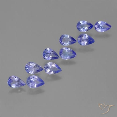 3.06ctw Natural Azul Violeta Intenso Tanzanita, Formato de pêra, VS