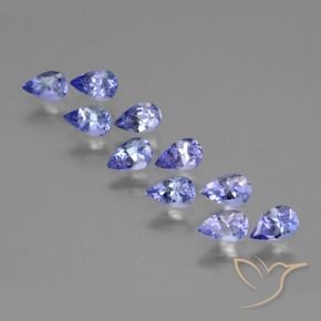 Pedras preciosas de Tanzanita Azul Violeta Intenso natural de 2.60 ct, Formato de pêra, VS