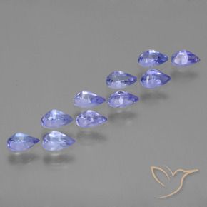 Pedras preciosas de Tanzanita Azul Violeta Intenso natural de 2.60 ct, Formato de pêra, VS