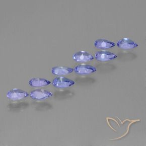 Pedras preciosas de Tanzanita Azul Violeta Intenso natural de 1.88 ct, Formato de pêra, VS